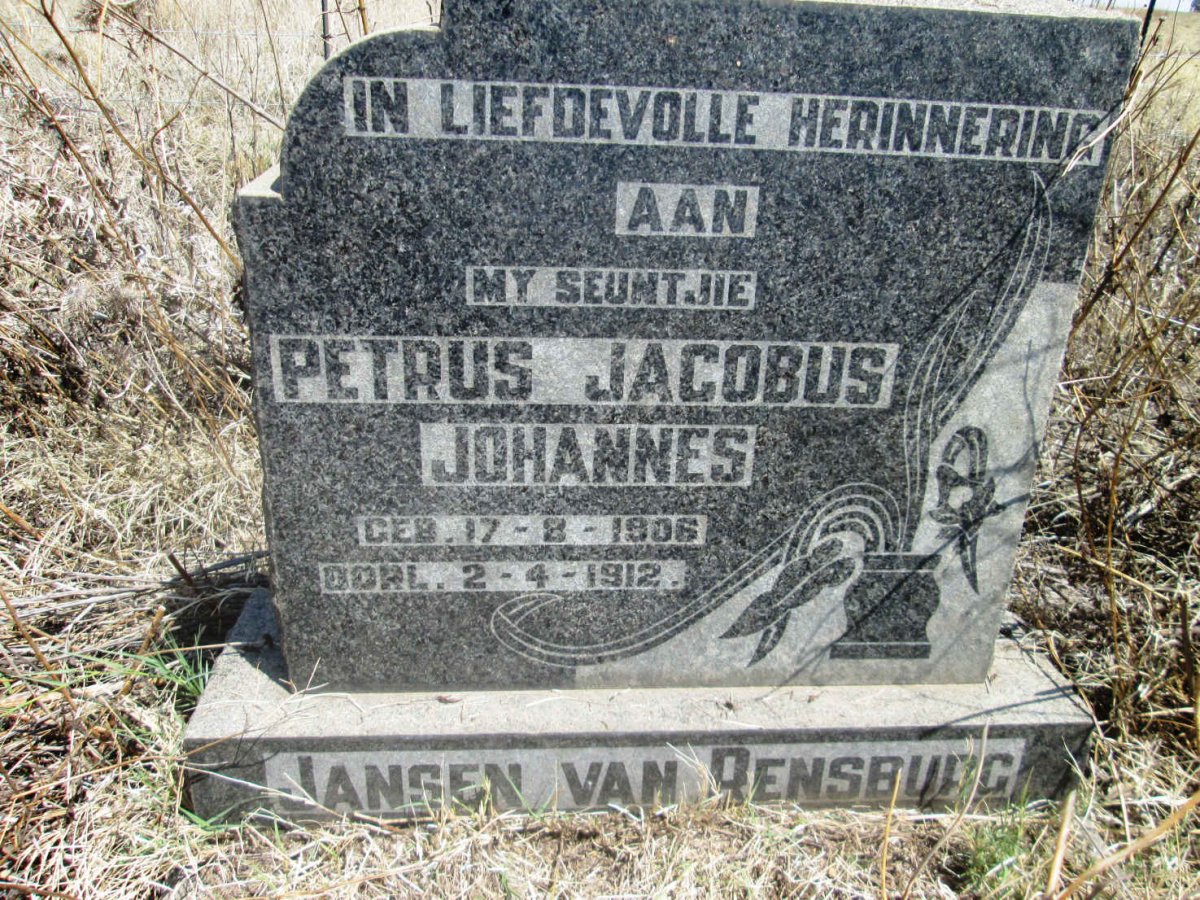 RENSBURG Petrus Jacobus Johannes, Jansen van 1906-1912