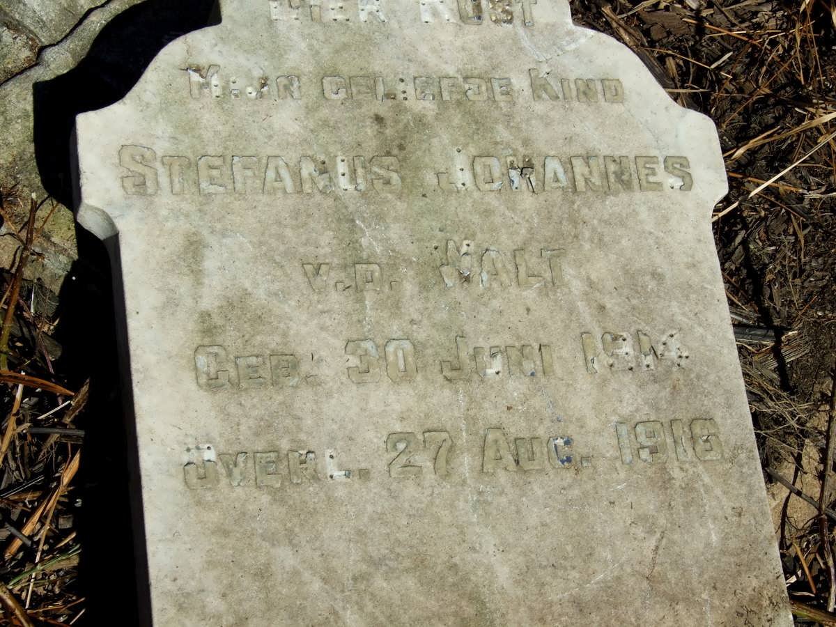 WALT Stefanus Johannes, v.d. 1914-1916