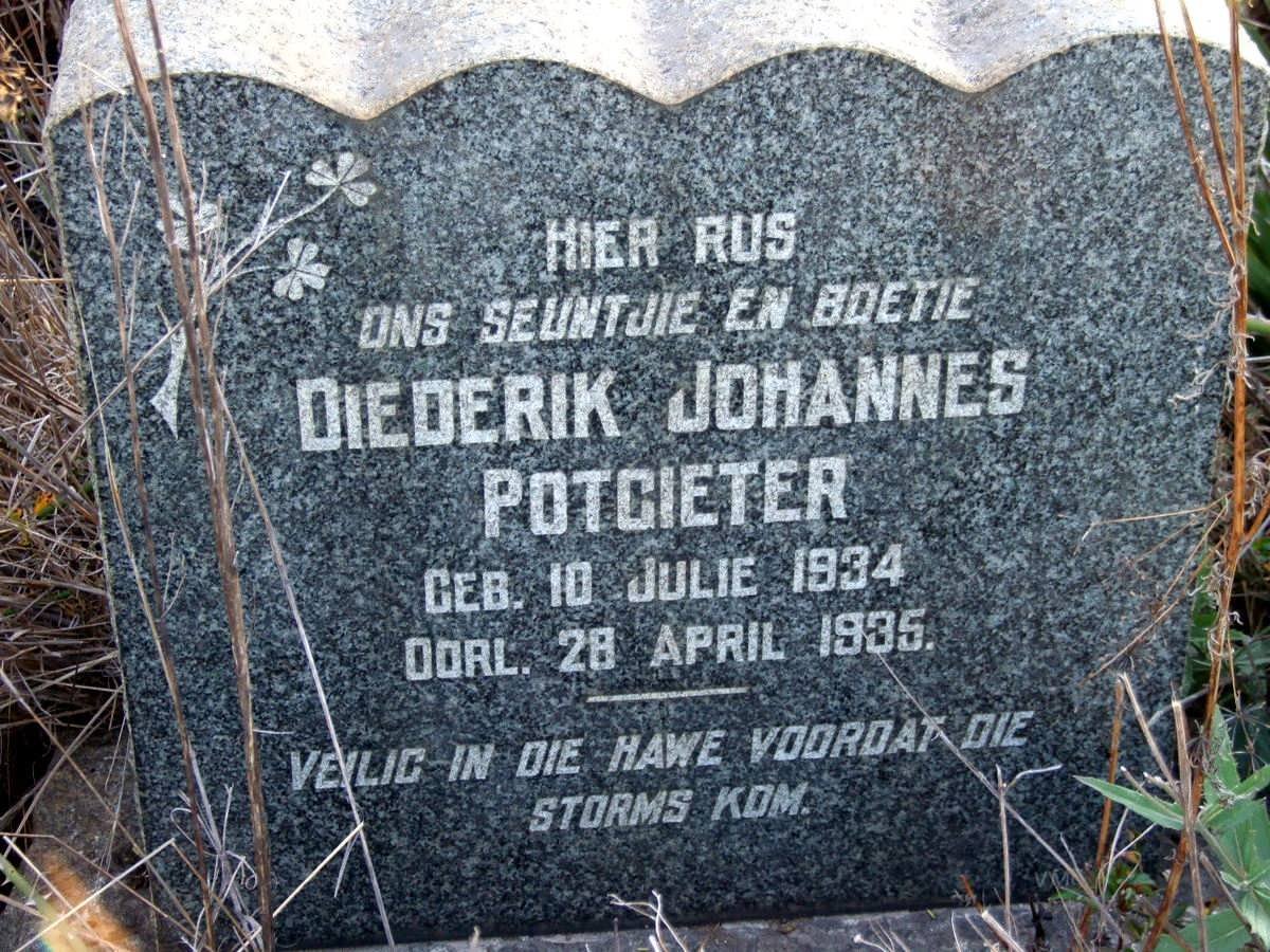 POTGIETER Diederik Johannes 1934-1935