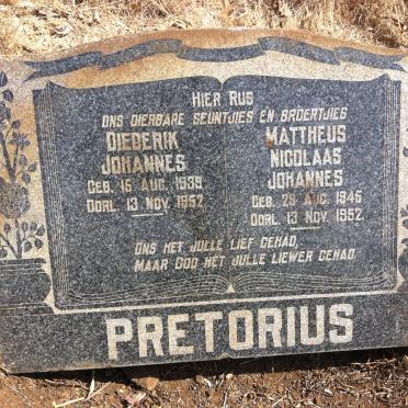 PRETORIUS Diederik Johannes 1939-1952 :: PRETORIUS Mattheus Nicolaas Johannes 1945-1952