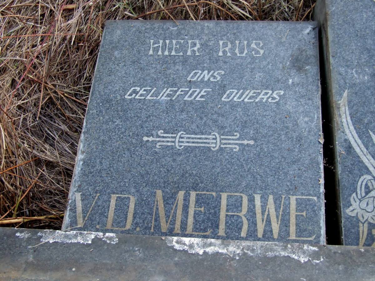 MERWE Jan J.P., v.d. 1880-1966 &amp; Engela B.C. 1889-1968