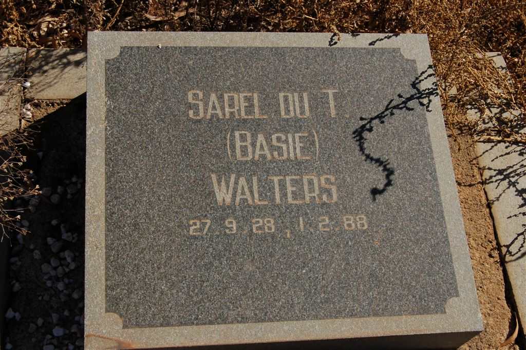 WALTERS Sarel du T. 1928-1988