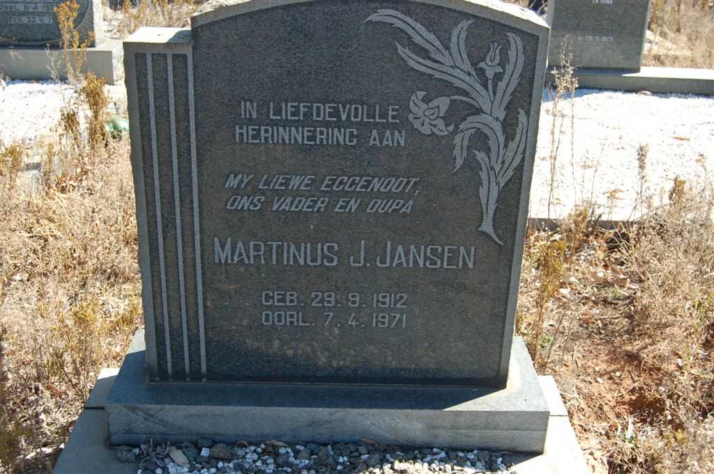 JANSEN Martinus J. 1912-1971