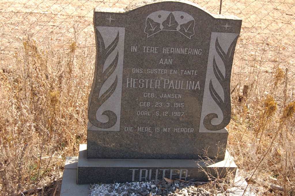 TRUTER Hester Paulina nee JANSEN 1915-1987