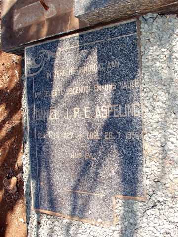 ASPELING Daniel J.P.E 1927-1955