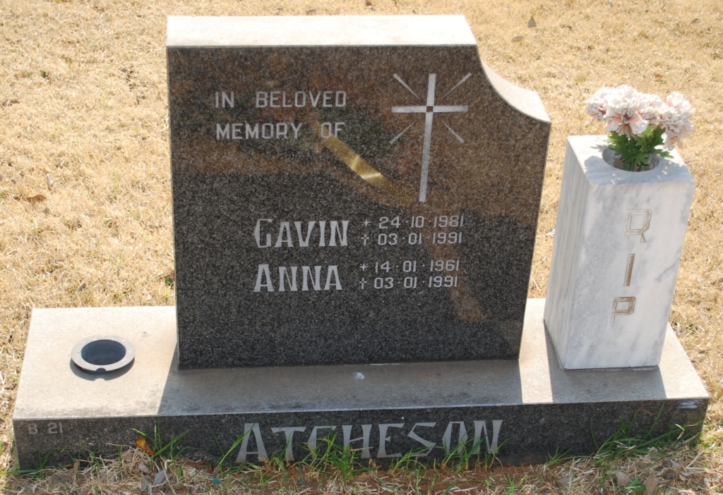 ATCHESON Gavin 1981-1991 :: ATCHESON  Anna 1961-1991