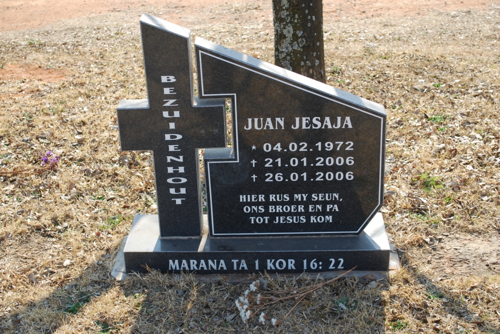 BEZUIDENHOUT Juan Jesaja 1972-2006