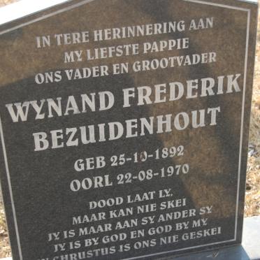 BEZUIDENHOUT Wynand Frederik 1892-1970