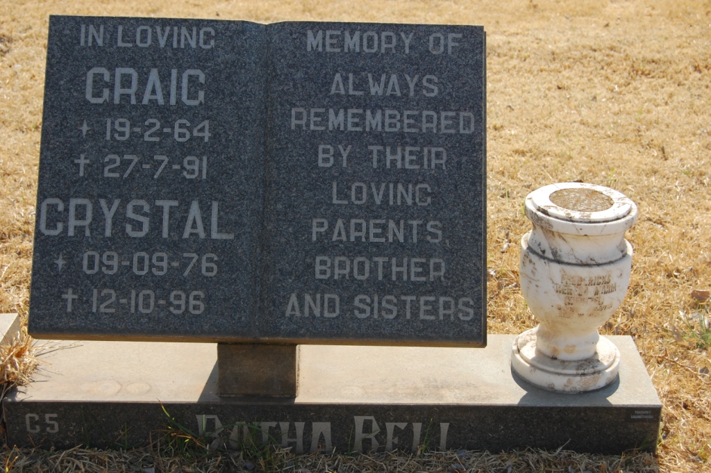 BOTHA Graig 1964-1991 &amp; Crystal BELL 1976-1996