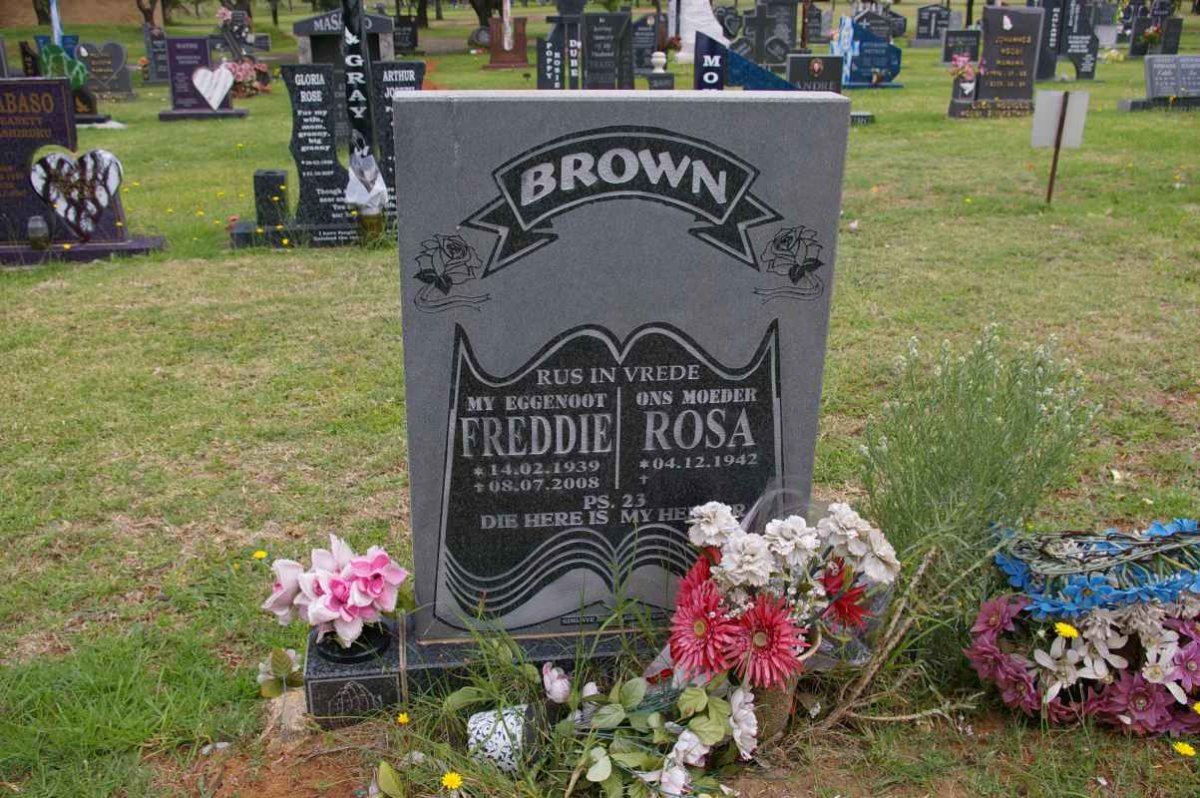 BROWN Freddie 1939-2008 &amp; Rosa 1942-