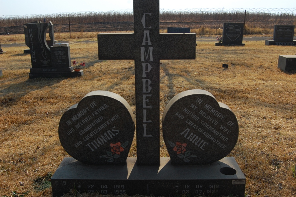 CAMPBELL Thomas 1919-1995 &amp; Annie 1919-1932?