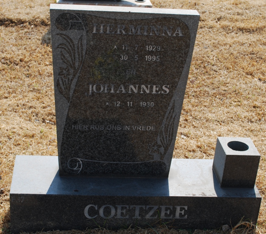 COETZEE Johannes 1930- &amp; Hermina 1929-1995