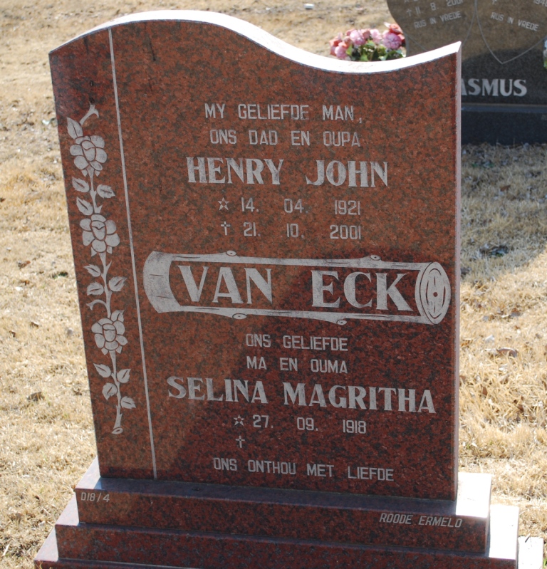 ECK Henry John, van 1921-2001 &amp; Selina Magritha 1918-