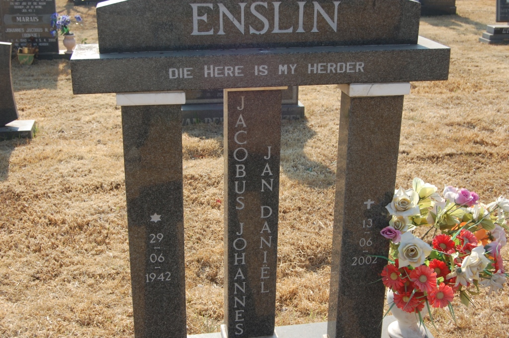 ENSLIN Jacobus Johannes Jan Daniel 1942-2002