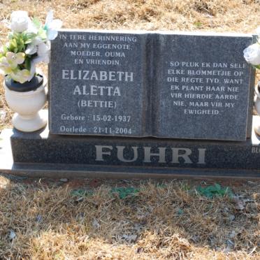 FUHRI Elizabeth Aletta 1937-2004