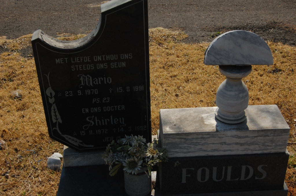 FOULDS Mario 1970-1991 &amp; Shirley 1972-1992?