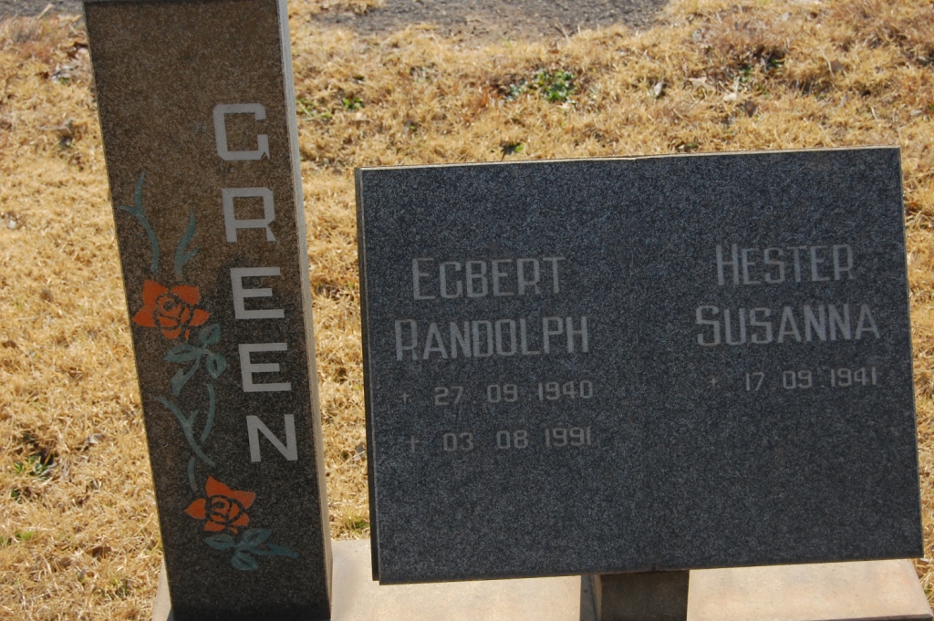 GREEN Egbert 1940-1991 &amp; Hester Susanna 1941-
