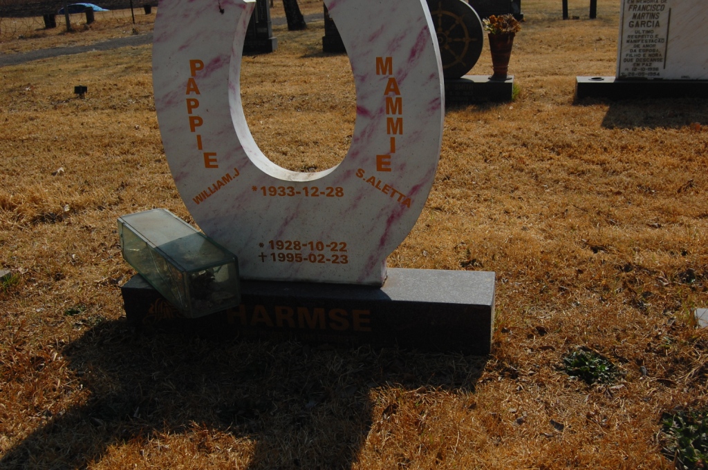 HARMSE William J. 1933- &amp; S. Aletta 1928-1995