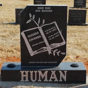 HUMAN Susara Johanna nee HUMAN 1883-1967