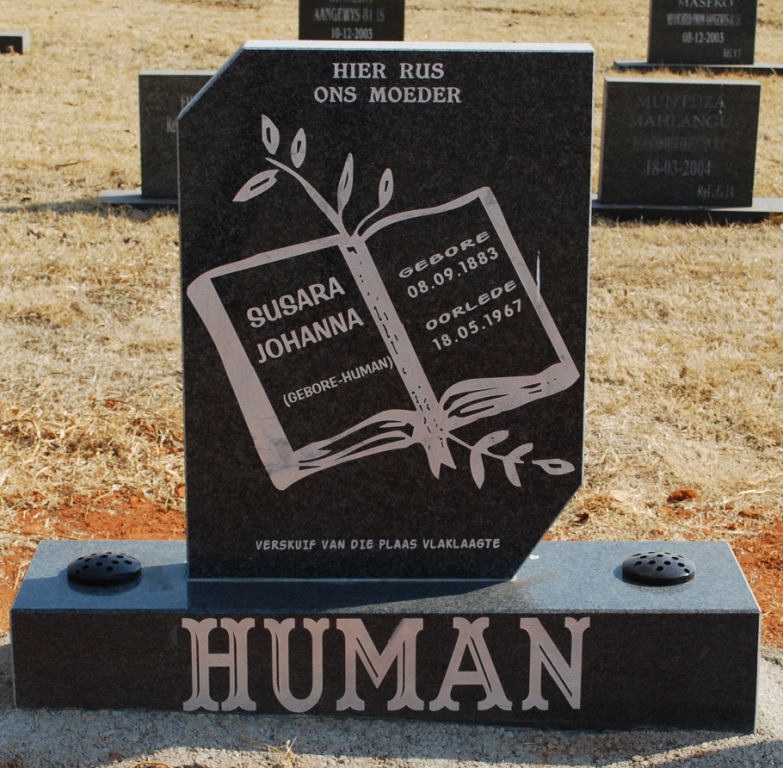 HUMAN Susara Johanna nee HUMAN 1883-1967