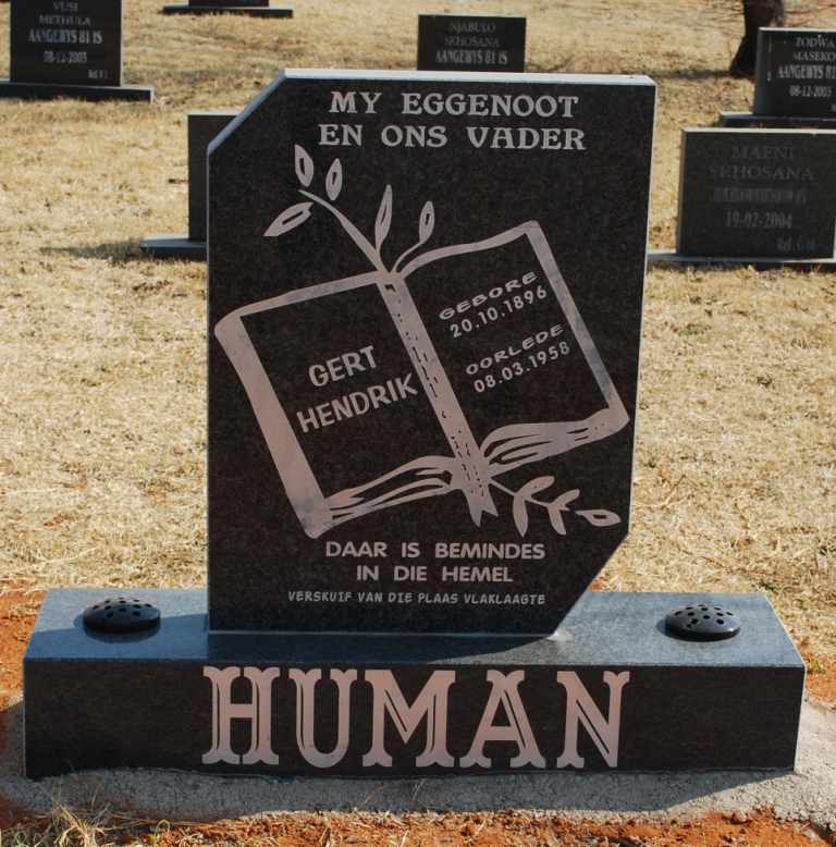HUMAN Gert Hendrik 1896-1958