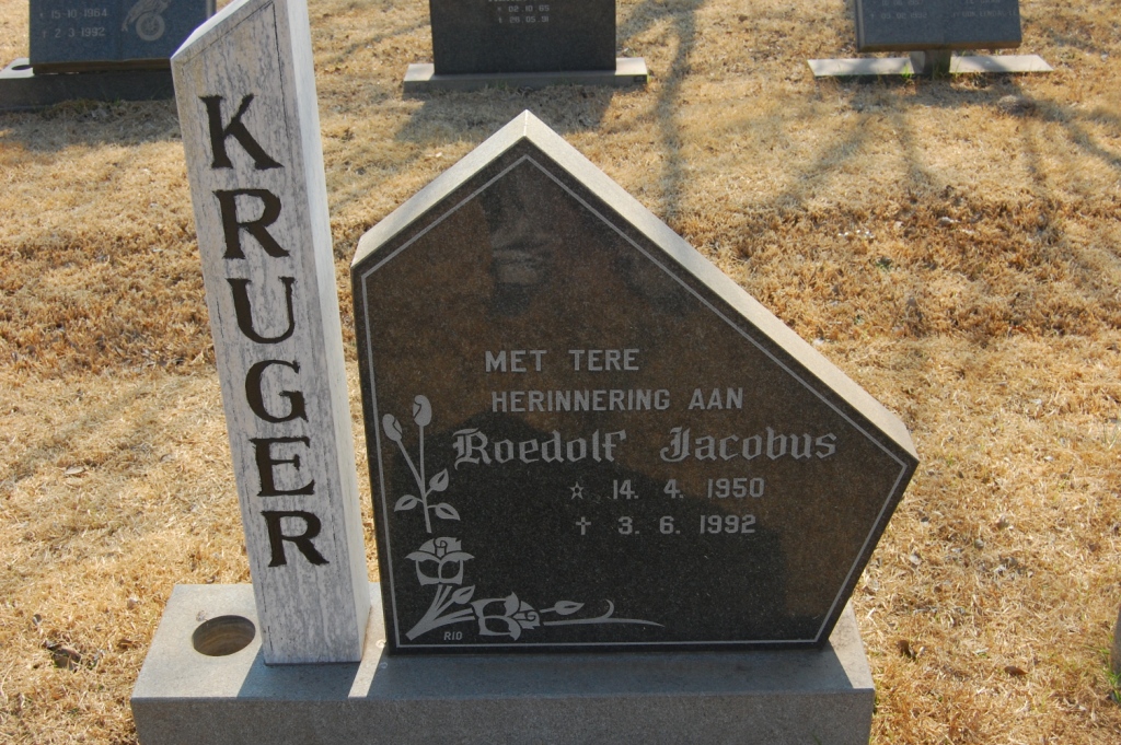 KRUGER Roedolf Jacobus 1950-1992