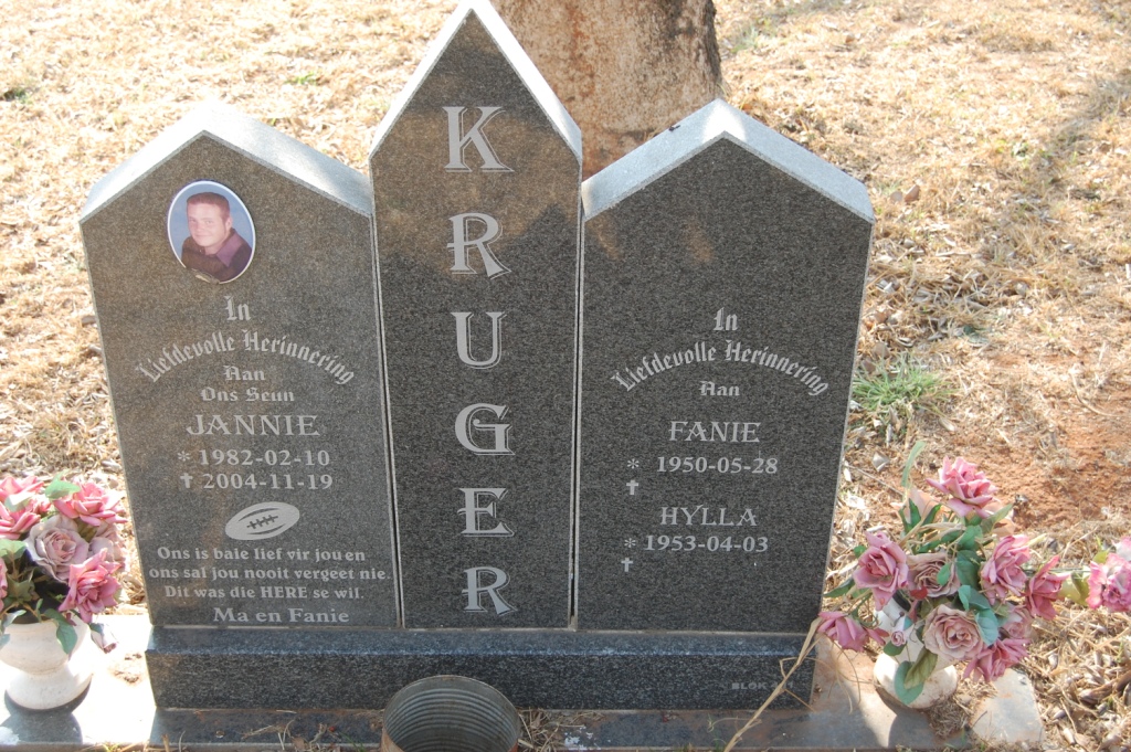 KRUGER Fanie 1950- &amp; Hyla 1953- :: KRUGER Jannie 1982-2004
