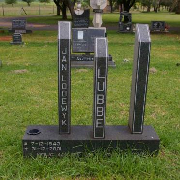 LUBBE Jan Lodewyk 1943-2001
