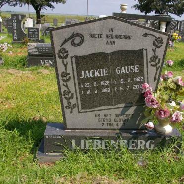 LIEBENBERG Jackie 1926-1999 &amp; Gause 1922-2007 