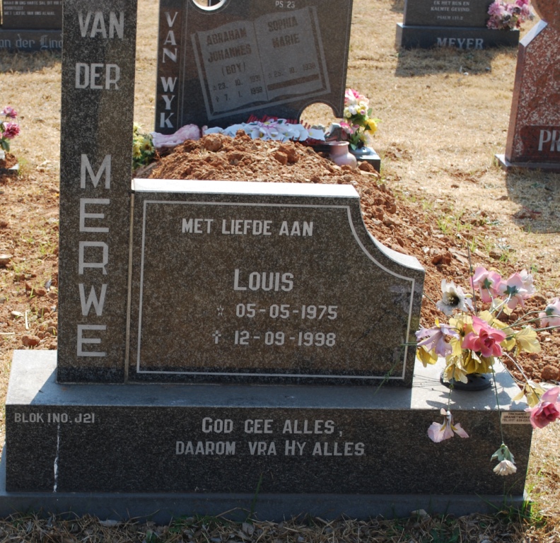 MERWE Louis, van der 1975-1998