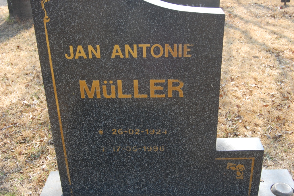 MÜLLER Jan Antonie 1924-1998