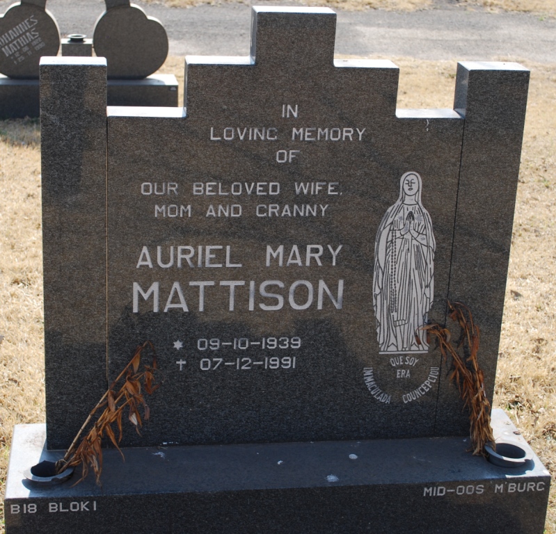 MATTISON Auriel Mary 1939-1991