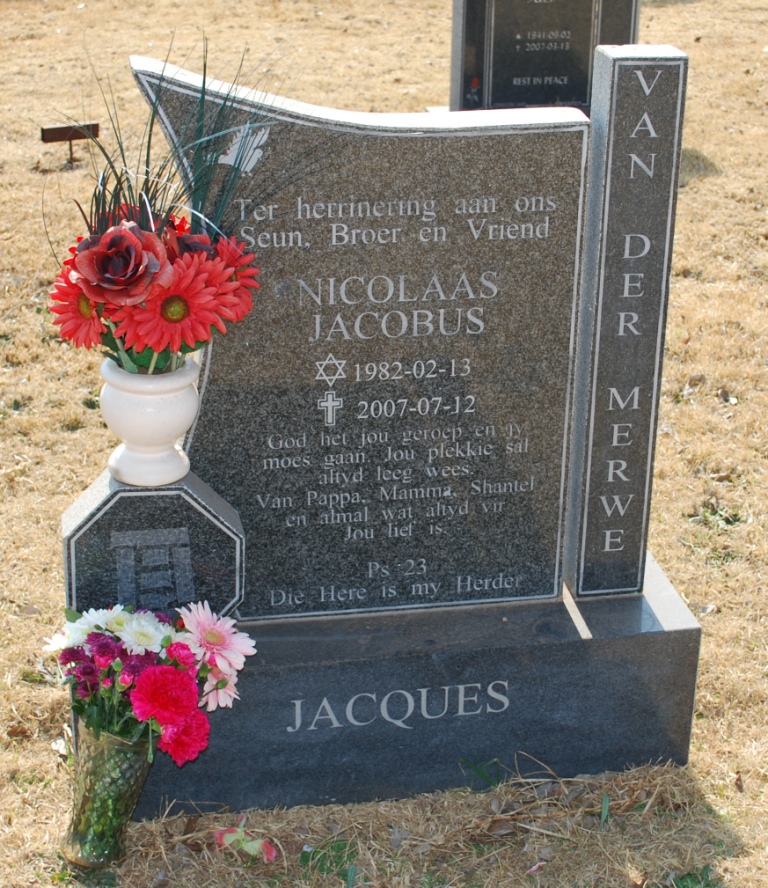MERWE Nicolaas Jacobus, van der 1982-2007
