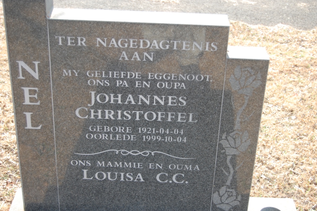 NEL Johannes Christoffel 1921-1999 &amp; Louisa C.C.