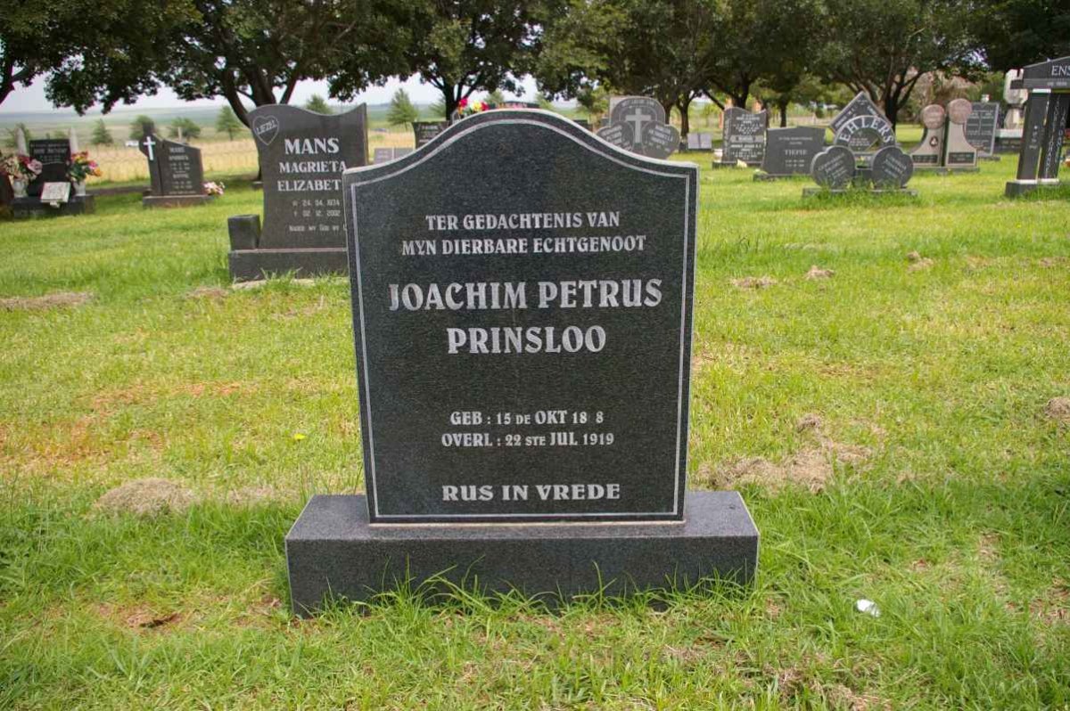 PRINSLOO Joachim Petrus 18?8-1919