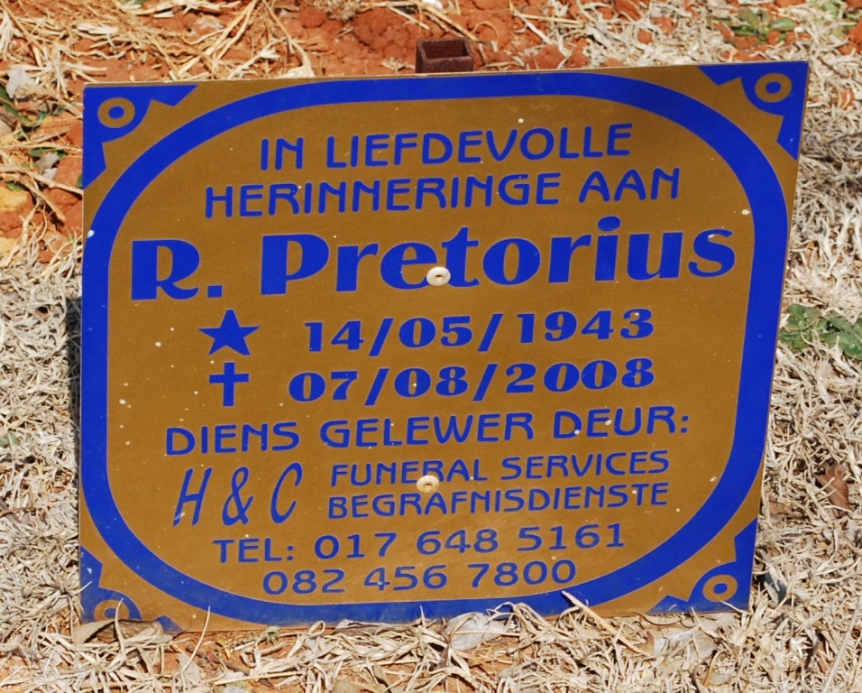 PRETORIUS R. 1943-2008