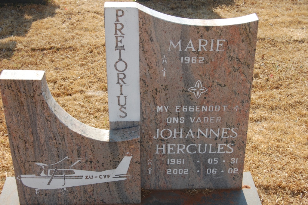 PRETORIUS Johannes Hercules 1961-2002 &amp; Marie 1962-