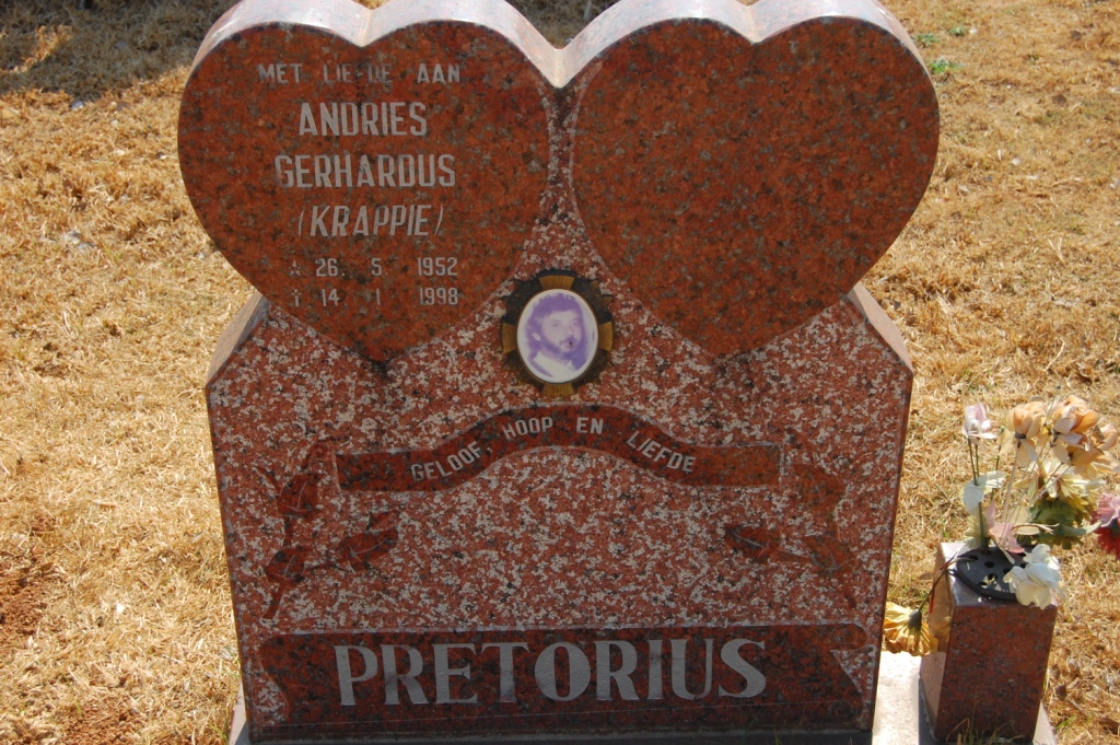 PRETORIUS Andries Gerhardus 1952-1998
