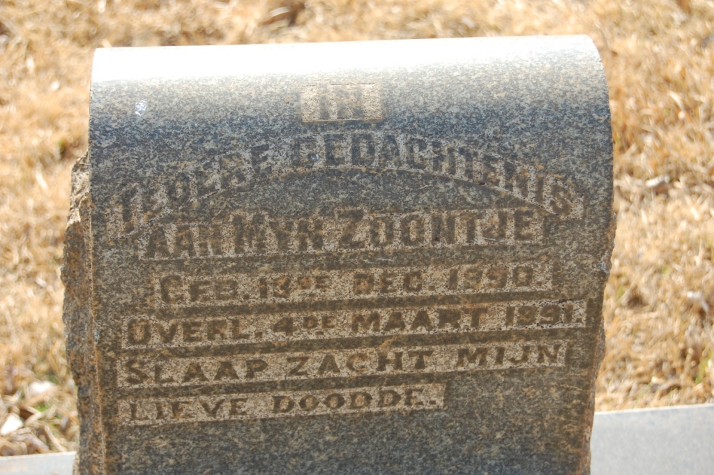 PRINSLOO Zoontje 1891-1891