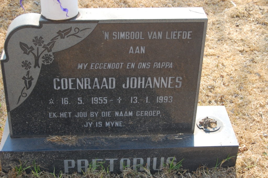 PRETORIUS Coenraad Johannes 1955-1993