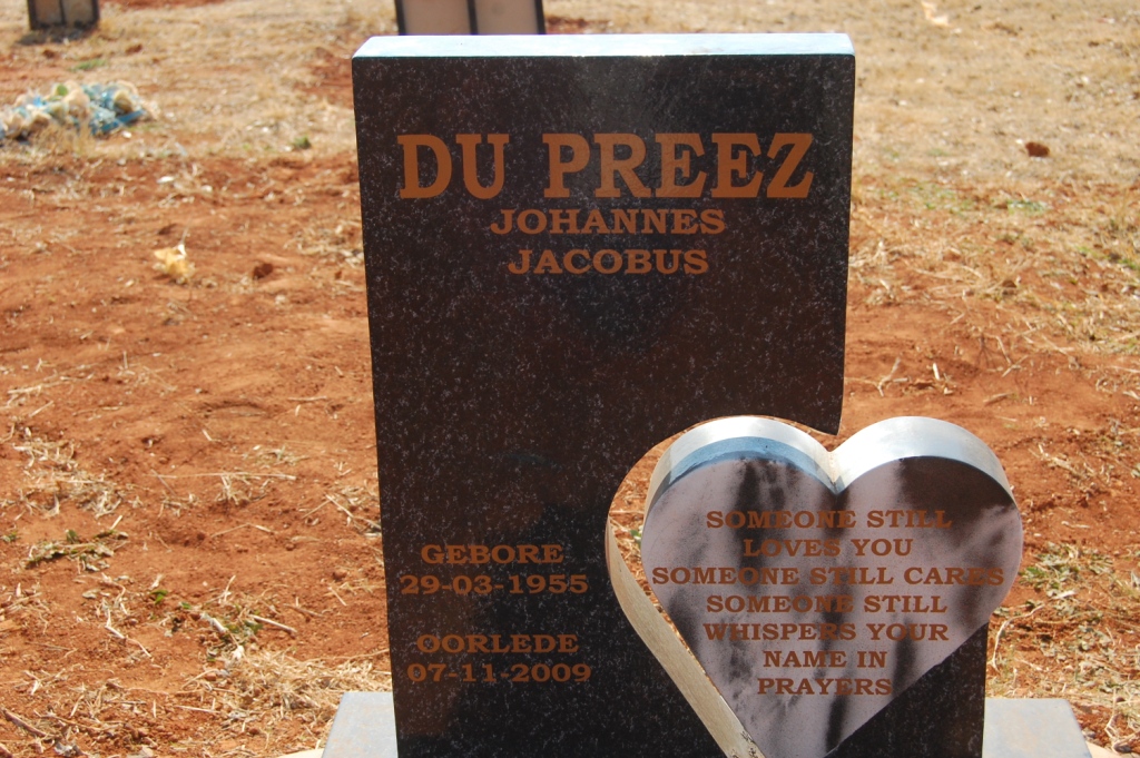PREEZ Johannes Jacobus, du 1955-2009