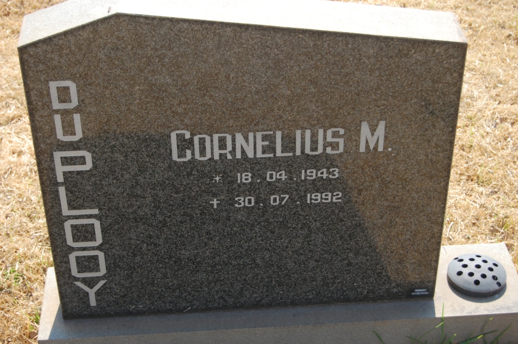 PLOOY Cornelius M., du 1943-1992