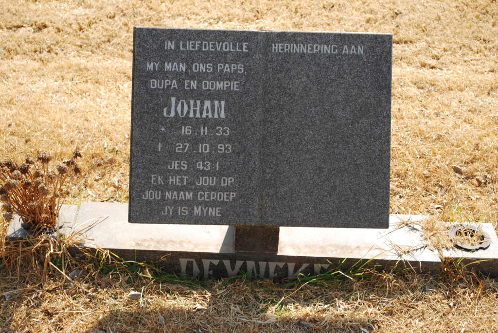 REYNEKE Johan 1933-1993