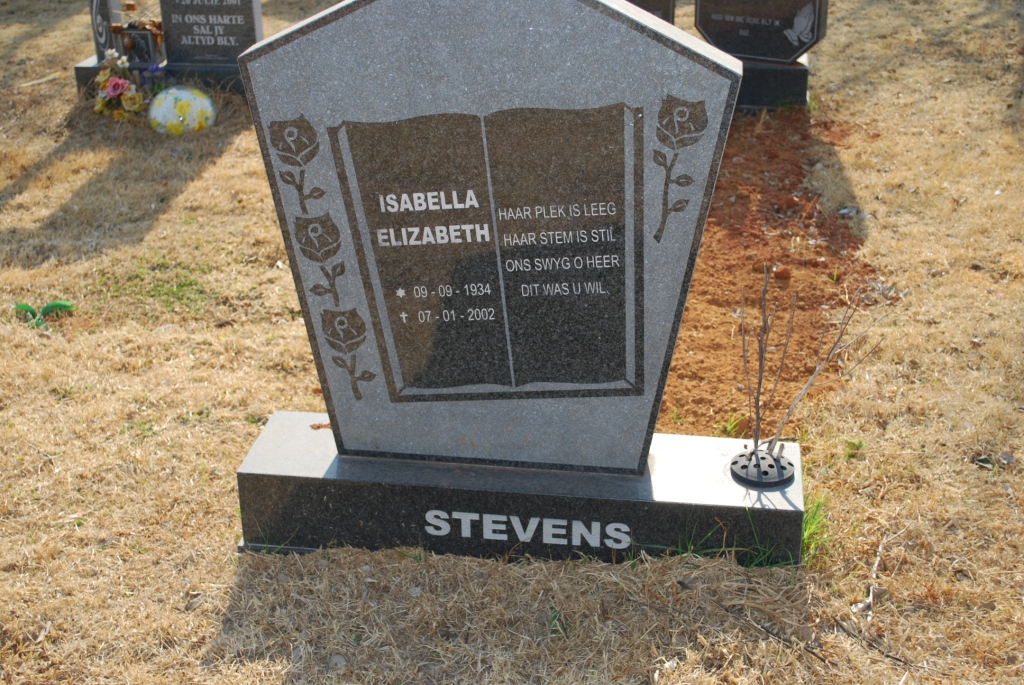 STEVENS Isabella Elizabeth 1934-2002