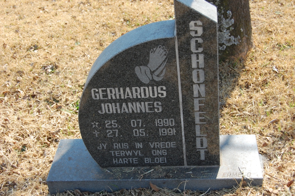 SCHONFELDT Gerhardus Johannes 1990-1991