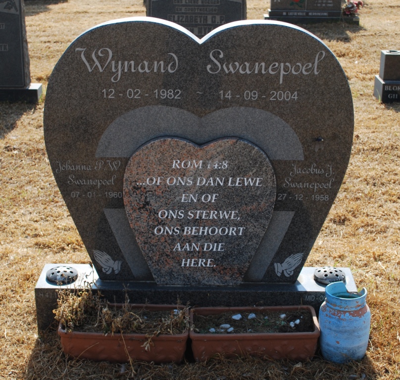 SWANEPOEL Jacobus J. 1958- &amp; Johanna P.W. 1960- :: SWANEPOEL Wynand 1982-2004