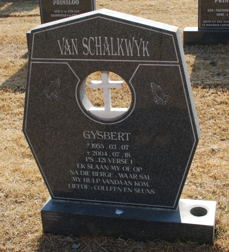 SCHALKWYK Gysbert, van 1955-2004