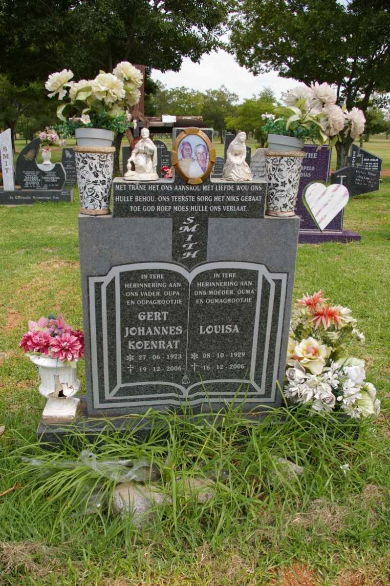 SMITH Gert Johannes Koenrat 1923-2006 &amp; Louisa 1929-2006