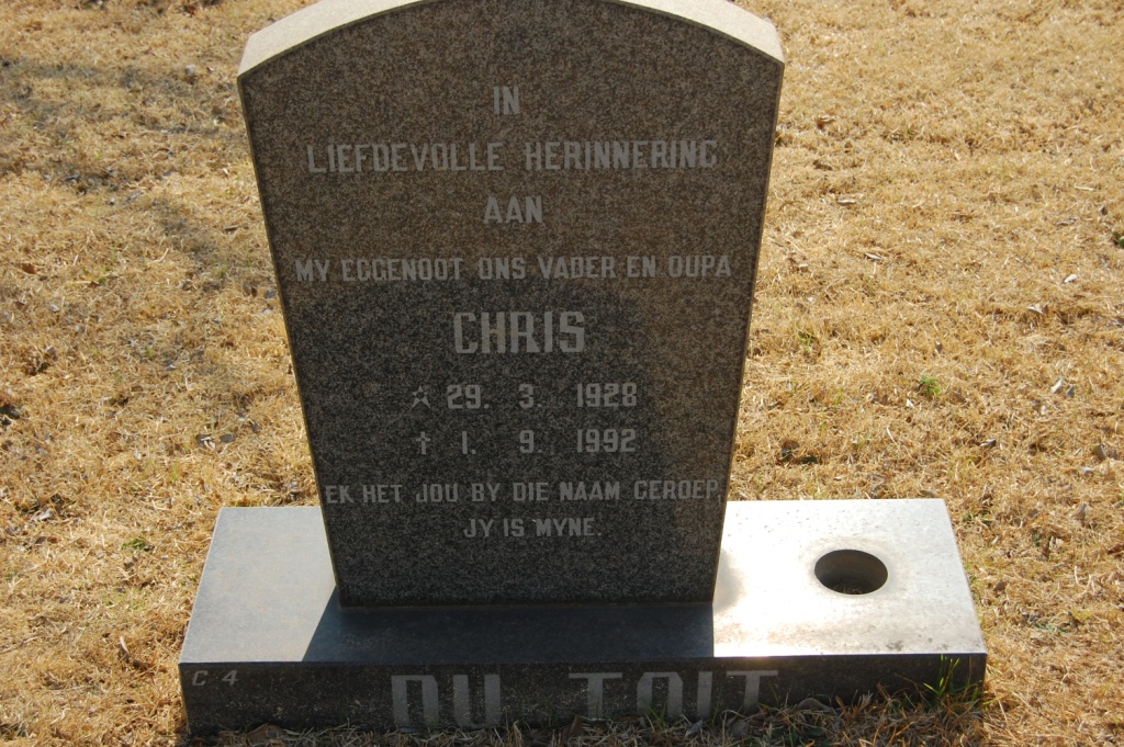 TOIT Chris, du 1928-1992