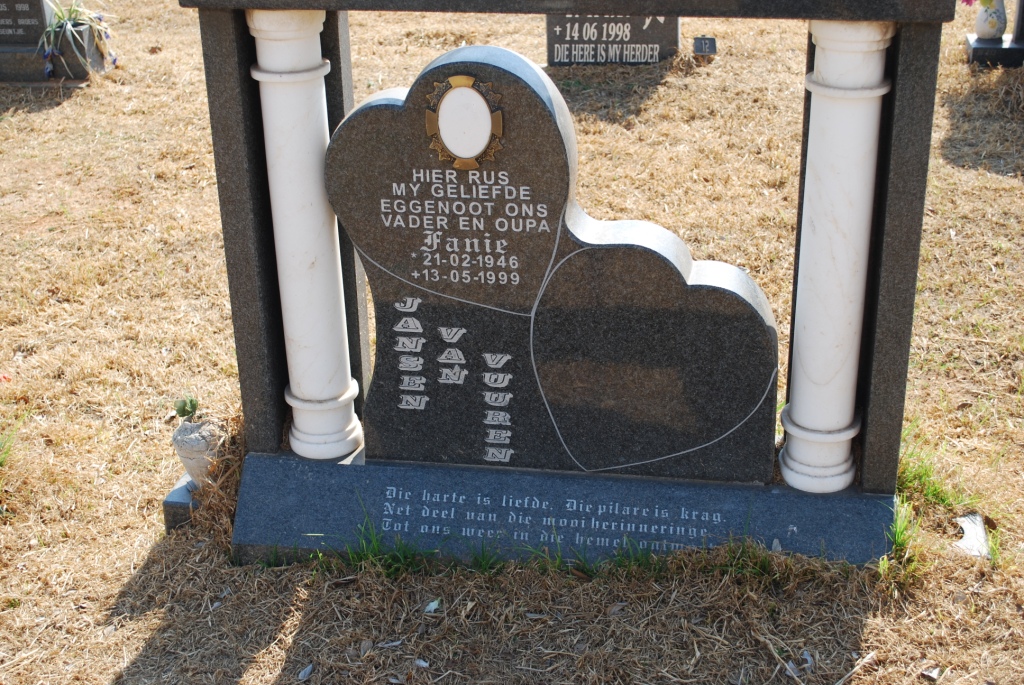 VUUREN Fanie, Jansen van 1946-1999